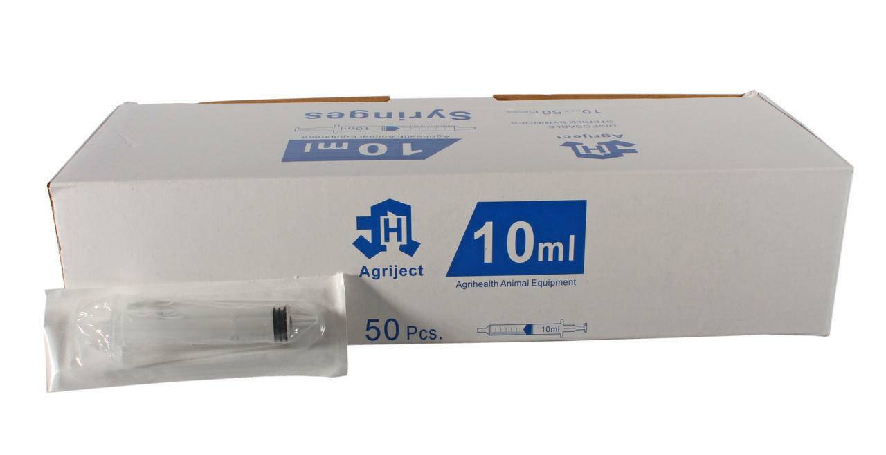 10 ml Agriject sprøyte Luer Slip Side Tips